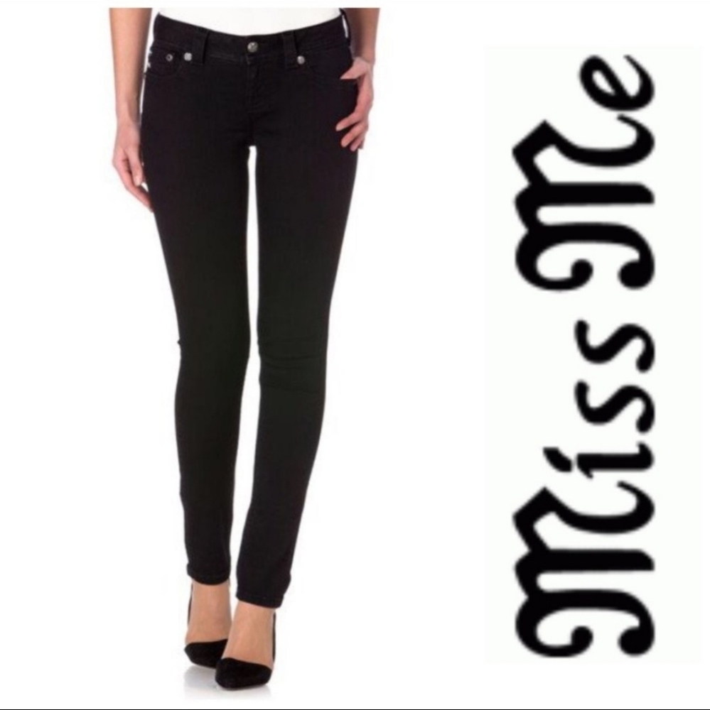 Miss Me Black Flap Pocket Skinny Jeans Size 26